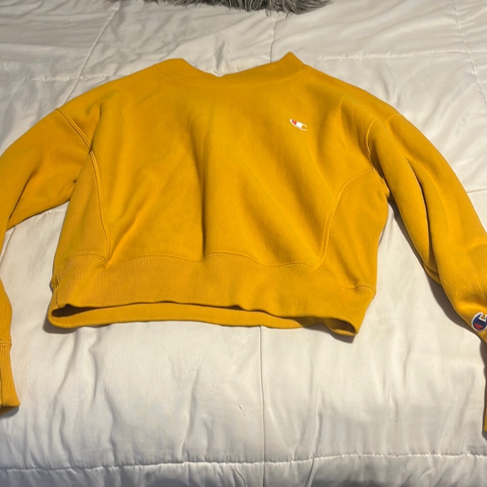 mustard yellow Champion long sleeve
